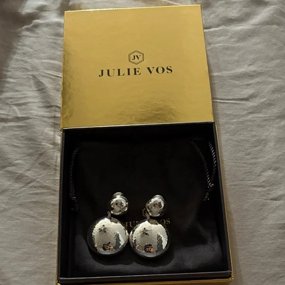 Elegant Julie Vos Silver Drop Earrings - Picture 2 of 8